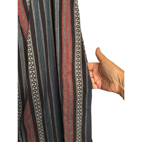 Adam Levine Women Sleeveless Geo Striped Cotton Pullover Mini Dress Size L Multi - Picture 7 of 9